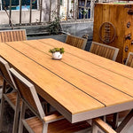 Casaconer | ガーデンテーブルセット・幅130cm/150cm・4人掛け/6人掛け・実木天板・屋外対応・ダイニングテーブル&チェアセット・選べるチェアデザイン・アウトドア