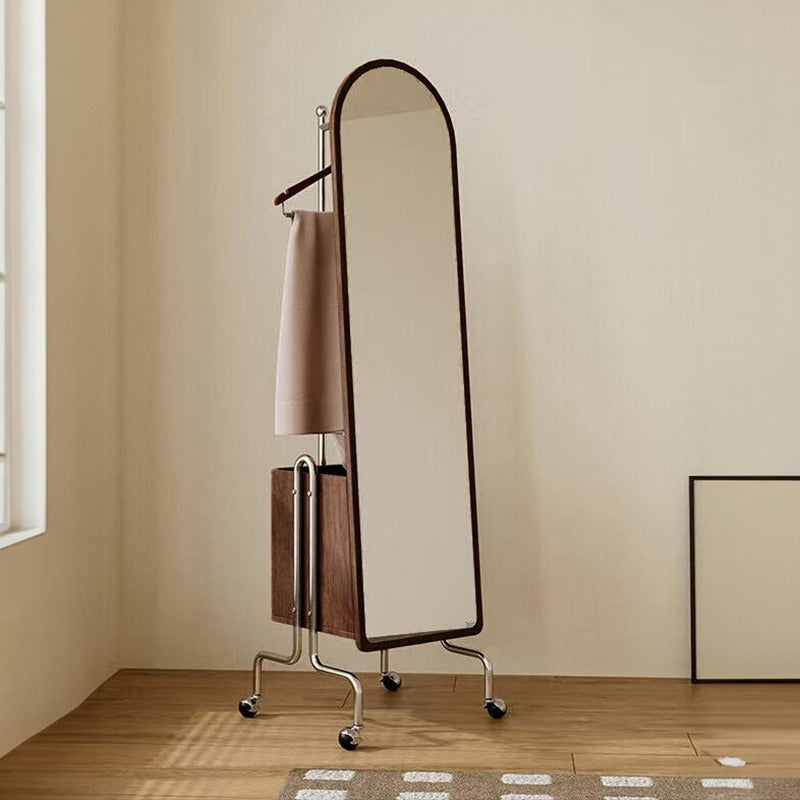 スタンドミラー 全身 ラック 要組立品 鏡付き 木製 全身鏡 収納棚 姿見 収納 鏡 付き ドレッサー メイク コスメ 玄関 リビング収納 ミラー ミラーラック 姿見ドレッサー キャスター付き おしゃれ
