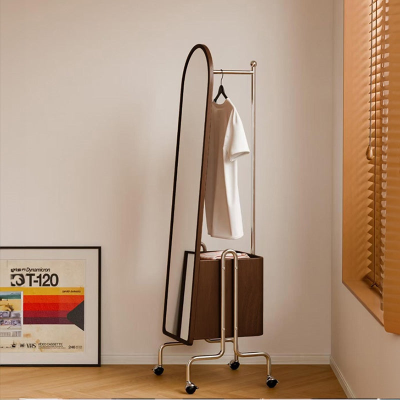 スタンドミラー 全身 ラック 要組立品 鏡付き 木製 全身鏡 収納棚 姿見 収納 鏡 付き ドレッサー メイク コスメ 玄関 リビング収納 ミラー ミラーラック 姿見ドレッサー キャスター付き おしゃれ