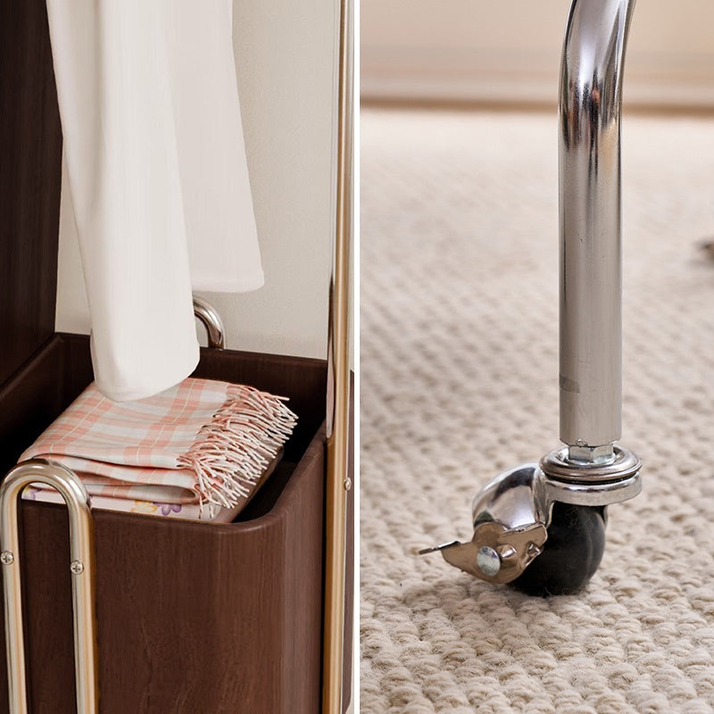 スタンドミラー 全身 ラック 要組立品 鏡付き 木製 全身鏡 収納棚 姿見 収納 鏡 付き ドレッサー メイク コスメ 玄関 リビング収納 ミラー ミラーラック 姿見ドレッサー キャスター付き おしゃれ