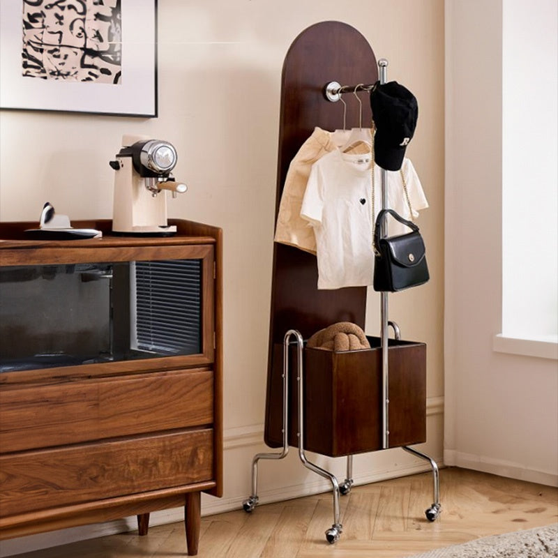 スタンドミラー 全身 ラック 要組立品 鏡付き 木製 全身鏡 収納棚 姿見 収納 鏡 付き ドレッサー メイク コスメ 玄関 リビング収納 ミラー ミラーラック 姿見ドレッサー キャスター付き おしゃれ