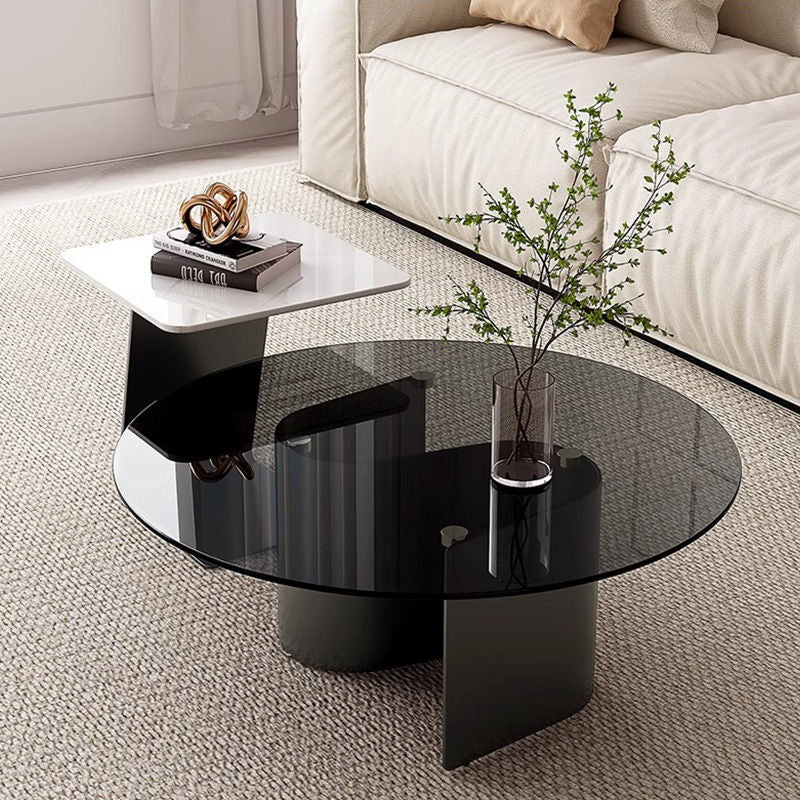 Casaconer | センターテーブル・ガラス・おしゃれ・モダン・北欧・韓国風・リビングテーブル・収納・リビング・幅40