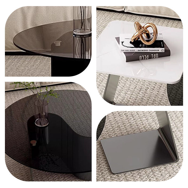 Casaconer | センターテーブル・ガラス・おしゃれ・モダン・北欧・韓国風・リビングテーブル・収納・リビング・幅40