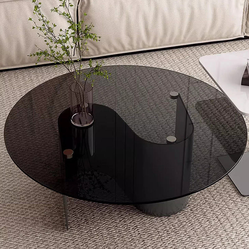 Casaconer | センターテーブル・ガラス・おしゃれ・モダン・北欧・韓国風・リビングテーブル・収納・リビング・幅40