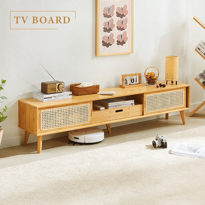 Casaconer | テレビボード・竹・ラタン・竹製・ナチュラル・北欧・収納付き・扉収納・160