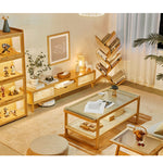 Casaconer | テレビボード・竹・ラタン・竹製・ナチュラル・北欧・収納付き・扉収納・160