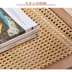 Casaconer | センターテーブル・ガラス・ラタン調・おしゃれ・北欧・モダン・ナチュラル・収納・リビングテーブル・リビング・幅60