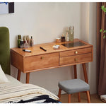 Casaconer | ドレッサー・テーブル・メイクテーブル・カフェ・化粧台・デスク・おしゃれ・卓上・コンパクト・木製・木・幅80cm・省スペース・収納・スリム・鏡台・パソコンデスク・ワンルーム・一人暮らし・可愛い・北欧・ナチュラル・引き出し付き