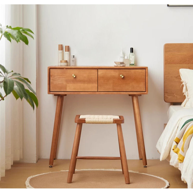 Casaconer | ドレッサー・テーブル・メイクテーブル・カフェ・化粧台・デスク・おしゃれ・卓上・コンパクト・木製・木・幅80cm・省スペース・収納・スリム・鏡台・パソコンデスク・ワンルーム・一人暮らし・可愛い・北欧・ナチュラル・引き出し付き