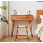 Casaconer | ドレッサー・テーブル・メイクテーブル・カフェ・化粧台・デスク・おしゃれ・卓上・コンパクト・木製・木・幅80cm・省スペース・収納・スリム・鏡台・パソコンデスク・ワンルーム・一人暮らし・可愛い・北欧・ナチュラル・引き出し付き