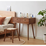Casaconer | ドレッサー・テーブル・メイクテーブル・カフェ・化粧台・デスク・おしゃれ・卓上・コンパクト・木製・木・幅80cm・省スペース・収納・スリム・鏡台・パソコンデスク・ワンルーム・一人暮らし・可愛い・北欧・ナチュラル・引き出し付き