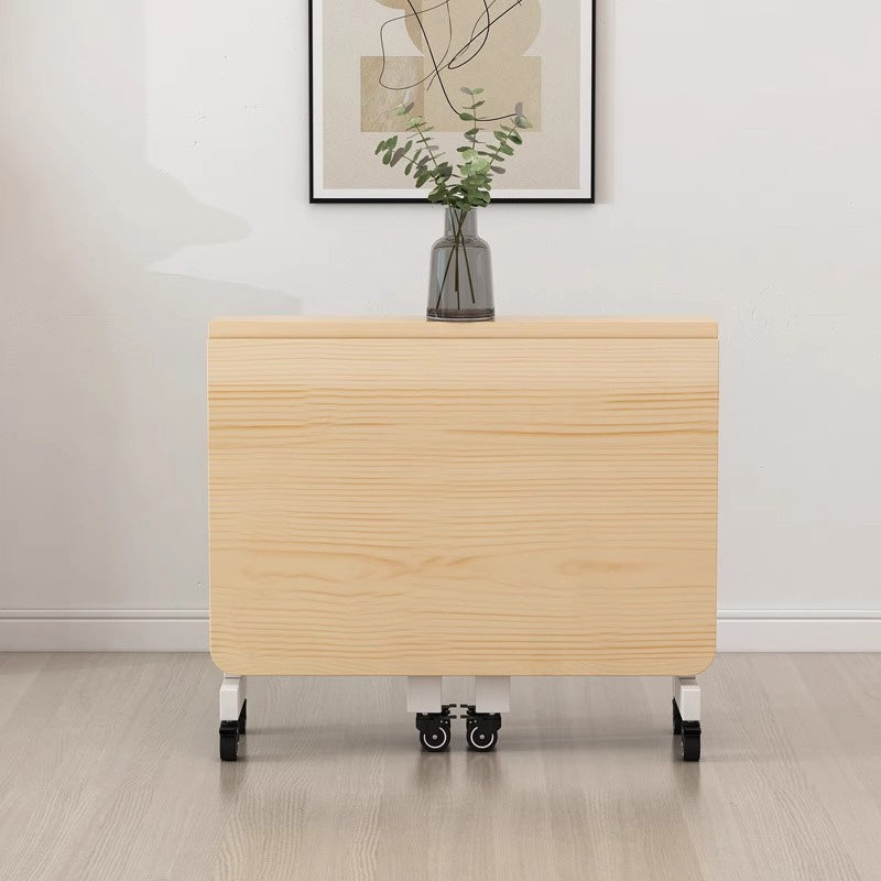 Casaconer | ダイニングテーブル・折りたたみ・伸縮テーブル・キャスター付き・幅100/120cm・省スペース・食卓テーブル・コンパクトテーブル・机・おしゃれ・ホワイト/ブラック/ナチュラル・高さ75cm・収納便利・作業台・6人用可