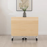 Casaconer | ダイニングテーブル・折りたたみ・伸縮テーブル・キャスター付き・幅100/120cm・省スペース・食卓テーブル・コンパクトテーブル・机・おしゃれ・ホワイト/ブラック/ナチュラル・高さ75cm・収納便利・作業台・6人用可