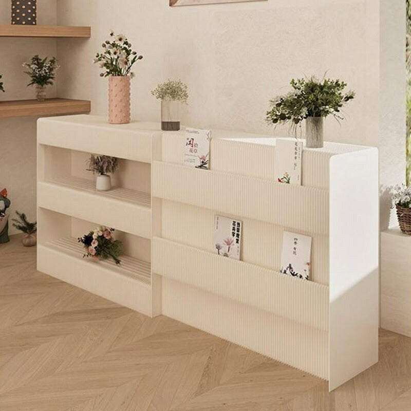【5年保証】【完成品】折りたたみ キャビネット 折りたたみ式収納ラック&サイドキャビネット 自宅 寝室 リビングルーム 装飾 紙製 おりたたみ伸びる 紙 伸縮 軽量 コンパクト 防水 耐荷重 オフィス 北欧風 おしゃれ プレゼント かわいい ジャバラ ジャバラ
