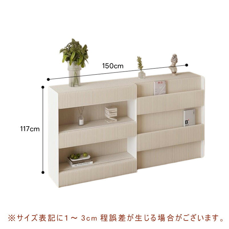 【5年保証】【完成品】折りたたみ キャビネット 折りたたみ式収納ラック&サイドキャビネット 自宅 寝室 リビングルーム 装飾 紙製 おりたたみ伸びる 紙 伸縮 軽量 コンパクト 防水 耐荷重 オフィス 北欧風 おしゃれ プレゼント かわいい ジャバラ ジャバラ