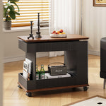 Casaconer | サイドテーブル・ナイトテーブル・多機能・昇降式・キャスター付き・収納付き・幅70cm・おしゃれ