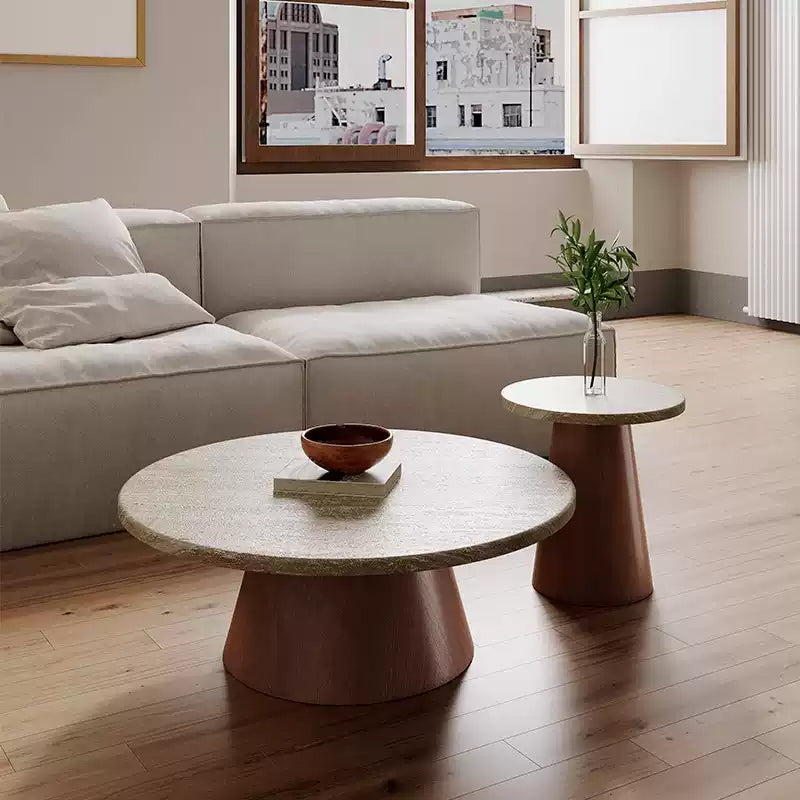 Casaconer | センターテーブル・ローテーブル・丸型・2個セット・北欧風・おしゃれ・リビング