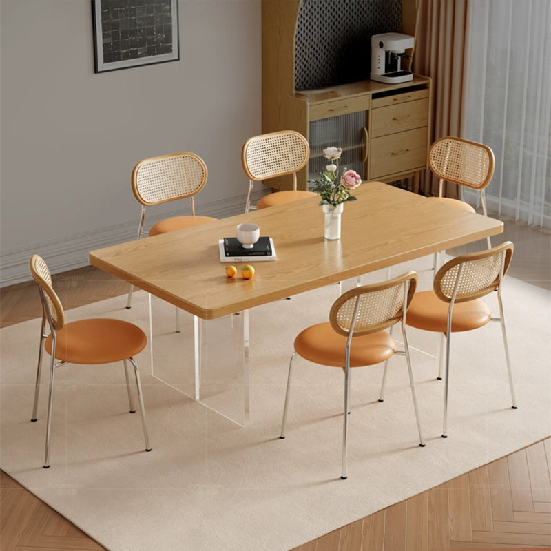 Casaconer | 無垢材ダイニングテーブル・透明アクリル脚・2人/4人/6人/8人人掛け・おしゃれ