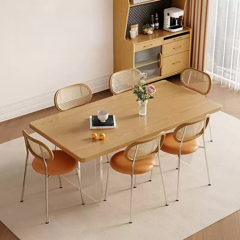 Casaconer | 無垢材ダイニングテーブル・透明アクリル脚・2人/4人/6人/8人人掛け・おしゃれ