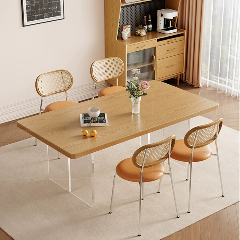 Casaconer | 無垢材ダイニングテーブル・透明アクリル脚・2人/4人/6人/8人人掛け・おしゃれ