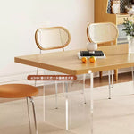 Casaconer | 無垢材ダイニングテーブル・透明アクリル脚・2人/4人/6人/8人人掛け・おしゃれ