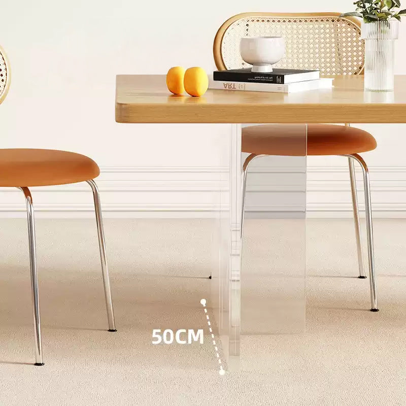 Casaconer | 無垢材ダイニングテーブル・透明アクリル脚・2人/4人/6人/8人人掛け・おしゃれ