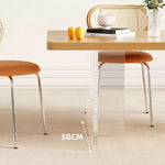 Casaconer | 無垢材ダイニングテーブル・透明アクリル脚・2人/4人/6人/8人人掛け・おしゃれ