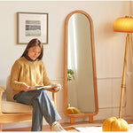 全身鏡,スタンドミラー,ミラー,姿見,大型,おしゃれ,韓国風,玄関,リビング,天然木,一人暮ら,ナチュラル,柔らかい雰囲気