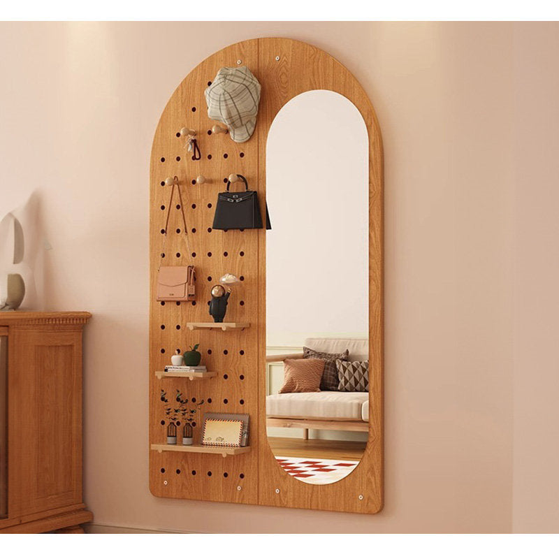 全身鏡,壁掛けミラー,収納,ミラー,姿見,シンプル,木目調,玄関,リビング,ベッドルーム,1人暮らし,ナチュラル