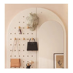 全身鏡,壁掛けミラー,収納,ミラー,姿見,シンプル,木目調,玄関,リビング,ベッドルーム,1人暮らし,丸み