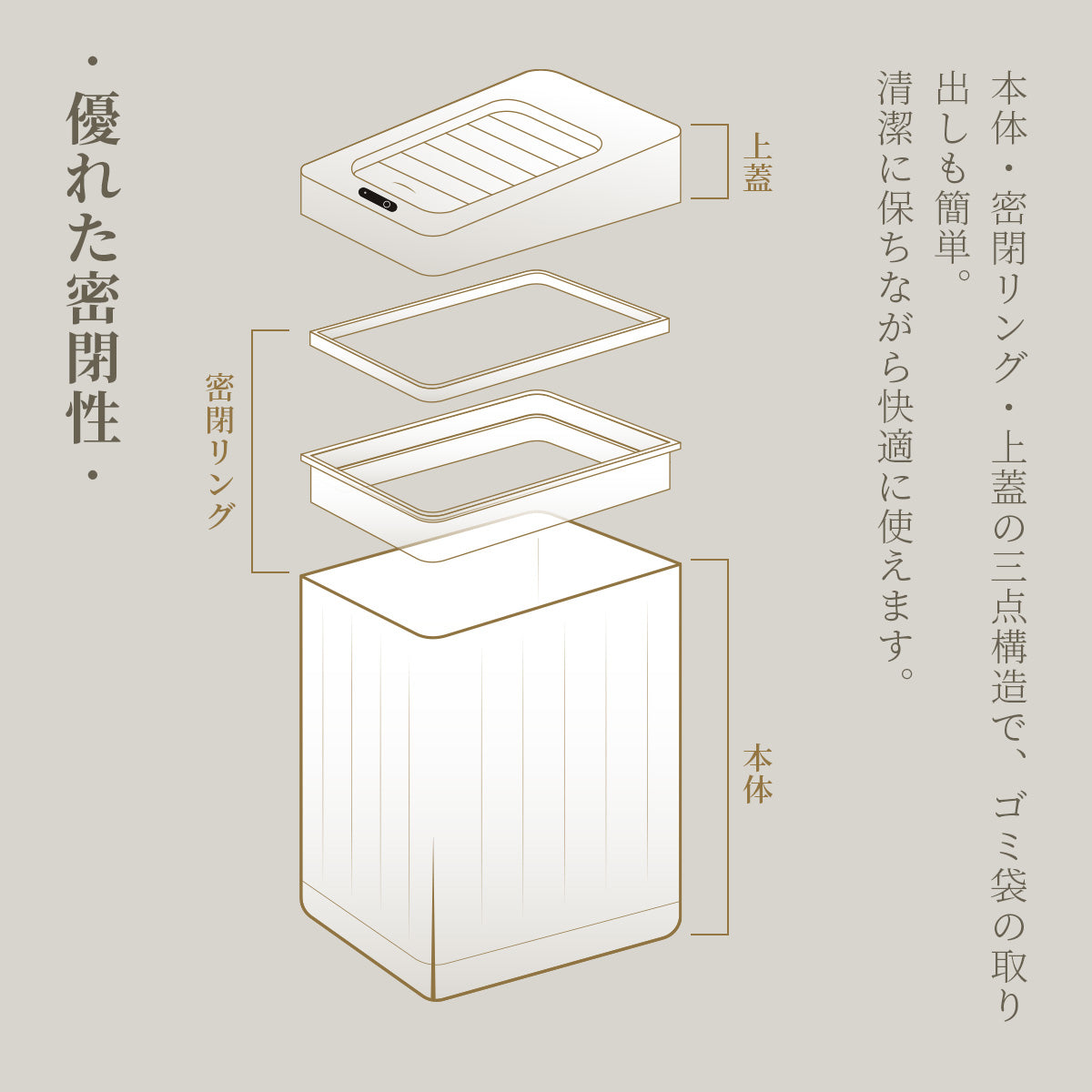 SMARTOWNER | 自動開閉センサー式ゴミ箱 15L スライドシャッター付き 7日内出荷