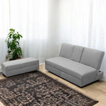 ソファーベッド・収納付き・カウチソファ・3人掛け・ソファーセット・シンプル・コンパクト・北欧スタイル・ファブリック・引き出し付き・テーブル付き・グレー・ブラウン・おしゃれ・7日内出荷