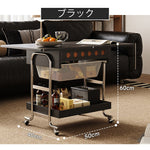 Casaconer | ダイニングテーブル・折りたたみ・収納付き・キャスター付き・作業台・バタフライテーブル・折り畳みテーブル・多機能テーブル・ワークデスク