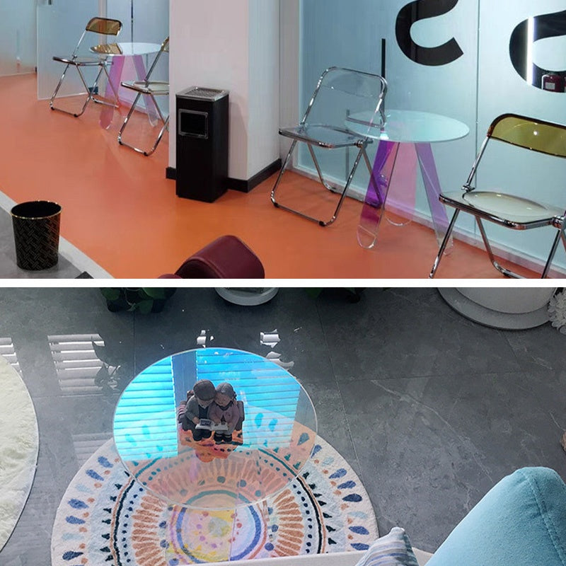 アクリル サイドテーブル 丸テーブル カラフル クリア 円卓 コンパクト テーブル ソファ横 リビング バルコニー カフェテーブル おしゃれ 幅40cm／60cm