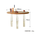 Casaconer | 丸ダイニングテーブル・天然木・おしゃれ・北欧・カフェ風・アンティーク風・4人掛け用・6人掛け用