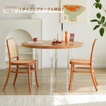 Casaconer | 丸ダイニングテーブル・天然木・おしゃれ・北欧・カフェ風・アンティーク風・4人掛け用・6人掛け用