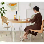 Casaconer | 丸ダイニングテーブル・天然木・おしゃれ・北欧・カフェ風・アンティーク風・4人掛け用・6人掛け用