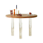 Casaconer | 丸ダイニングテーブル・天然木・おしゃれ・北欧・カフェ風・アンティーク風・4人掛け用・6人掛け用