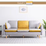 ソファ,2人掛け,3人掛け,ファブリック,ソファー,北欧,リビング,おすすめ,カラー,イエロー,グレー