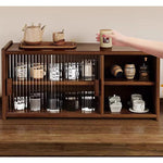 Casaconer | 食器棚・スリム・一人暮らし・ロータイプ・幅63cm・ミニ食器棚・キッチン・卓上・おしゃれ・木製