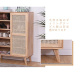 Casaconer | キャビネット・ラタン・ラタン調・おしゃれ・北欧・ナチュラル・収納棚・収納・リビングボード・幅77・奥行35