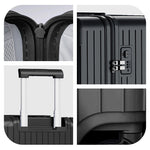 Casaconer | スーツケース・キャリーケース・軽量・静音キャスター・ダブルファスナー・大容量・旅行・出張