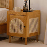 サイドテーブル,ナイトテーブル,レトロ,収納,リビング,寝室,無垢材,ベッドルーム,天然木,ラタン,安い