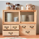 Casaconer | 食器棚・ガラス扉・ガラス・木製・ナチュラル・一人暮らし・収納・オフィス・幅50・奥行14・高さ37