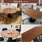 Casaconer | 回転伸長式ダイニングテーブル・幅76~120cm・4人掛け/6人掛け・楕円形・円形・食卓テーブル・伸縮式・拡張天板・折りたたみ・木目調・モダンデザイン・円形テーブル・昇降なし・北欧風・おしゃれ