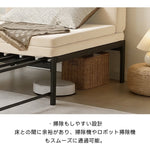 【ベージュマット付き】ディベッド ソファベッド シングル パイプベッド 伸長式ベッド ベッドフレーム 伸縮 下収納 おしゃれ 2way アイアン 来客用 リビング 7日内出荷