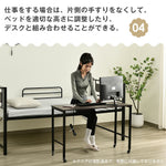 【ブラック/ホワイト】ロフトベッド パイプベッド シングル ハイタイプ 階段付き 大人用 2色展開 白 黒 高さ96.5cm システムベッド スチール 収納 北欧風 一人暮らし スチール 耐震 ベッド 7日内出荷