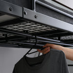 ロフトベッド パイプベッド シングル ハイタイプ 大人用 ブラック 長さ212cm 高さ125cm システムベッド スチール 北欧風 一人暮らし スチール 耐震 ベッド 子供部屋 7日内出荷