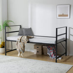 【ブラック/ホワイト】ロフトベッド パイプベッド シングル ハイタイプ 大人用 2色展開 白 黒 高さ110cm システムベッド スチール 収納 北欧風 一人暮らし スチール 耐震 ベッド