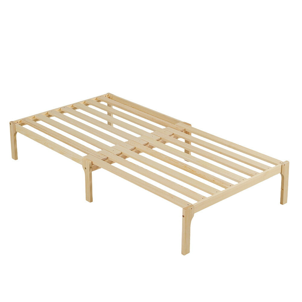 【ナチュラル/ホワイト/ブラウン】デイベッド ソファベッド シングル 木製 伸長式ベッド 変形ベッド ベッドフレーム 伸縮 下収納 おしゃれ 2way 天然木 来客用 ナチュラル リビング パイン材 すのこ仕様 リビング 寝室